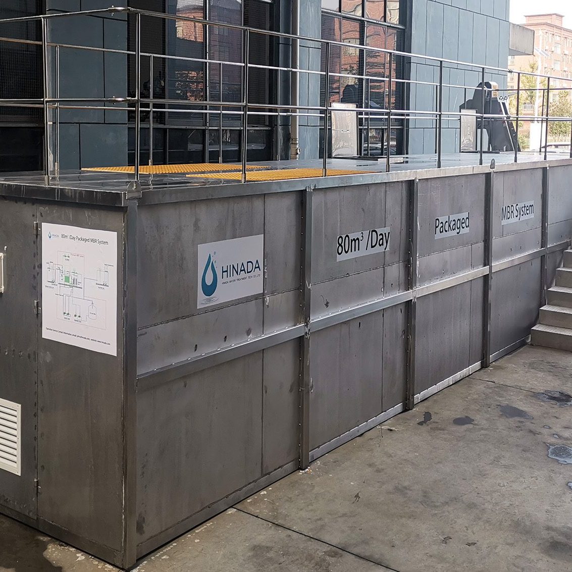 80m3 per day Packaged MBR System in containerized for wastewater treatment