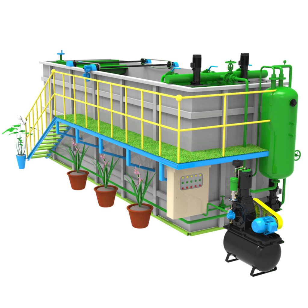 Dissolved air flotation machine for wastewater treatment oil grease high SS removal