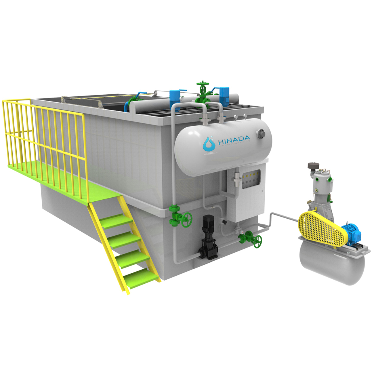 Dissolved Air Flotation machine for wastewater treatment oil grease high SS removal