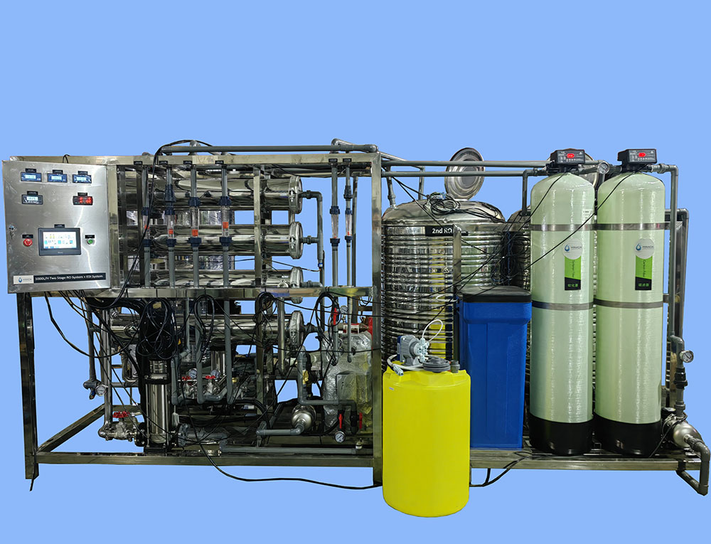 2 stage RO System with EDI System for Cosmetics factory application