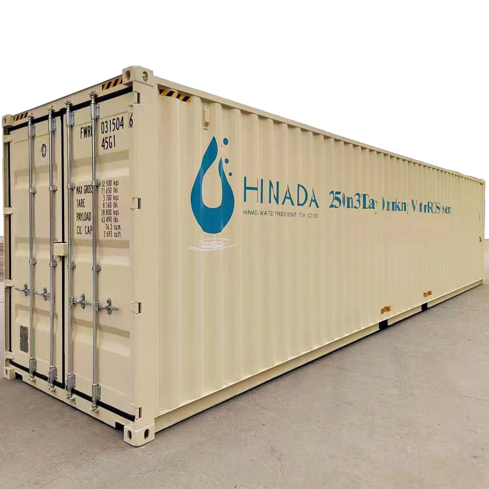 250m3/day Packaged Drinking Water RO System in Containerized