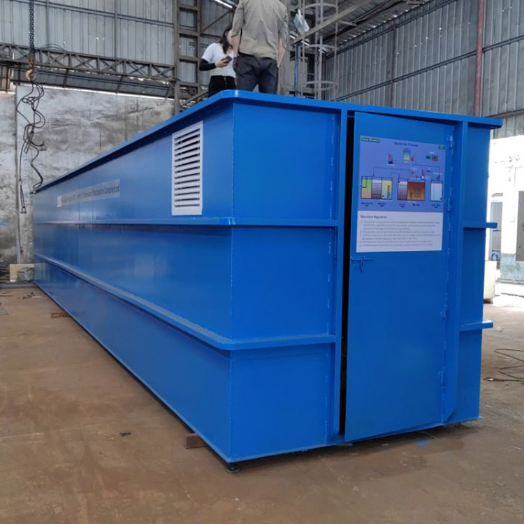 200m3/day compact MBR system wastewater treatment plant in containerized
