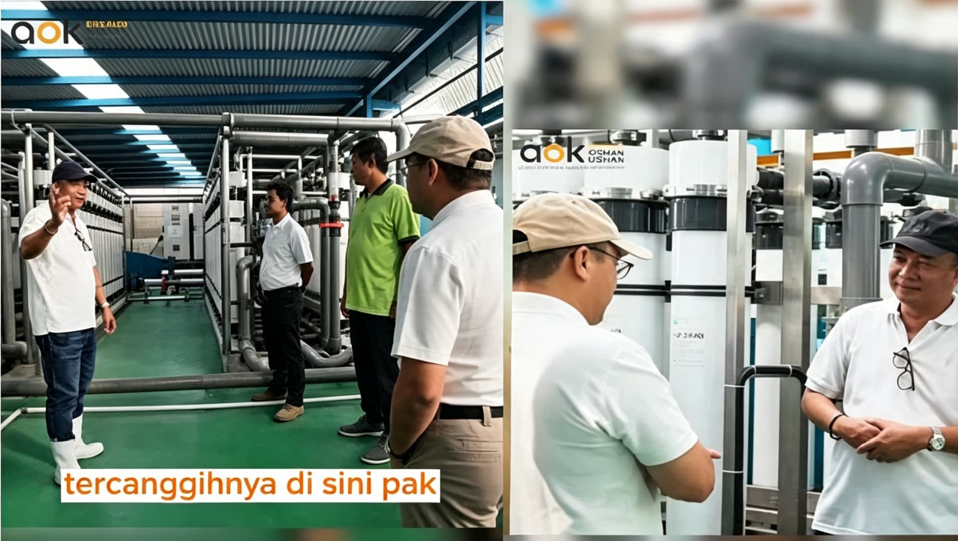 On-site evaluation and client inspection of Hinada PVDF Hollow Fiber UF modules in Indonesia.